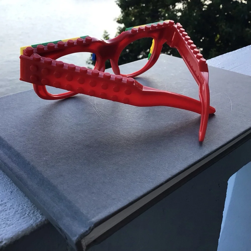 Lego Style Red Building Block Style Kids Toy Glasses